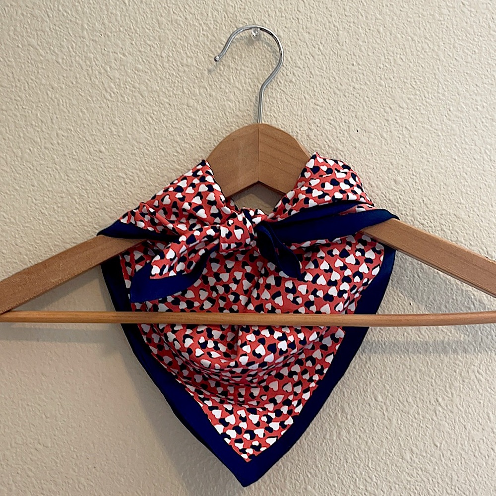 J Crew heart bandana handkerchief scarf